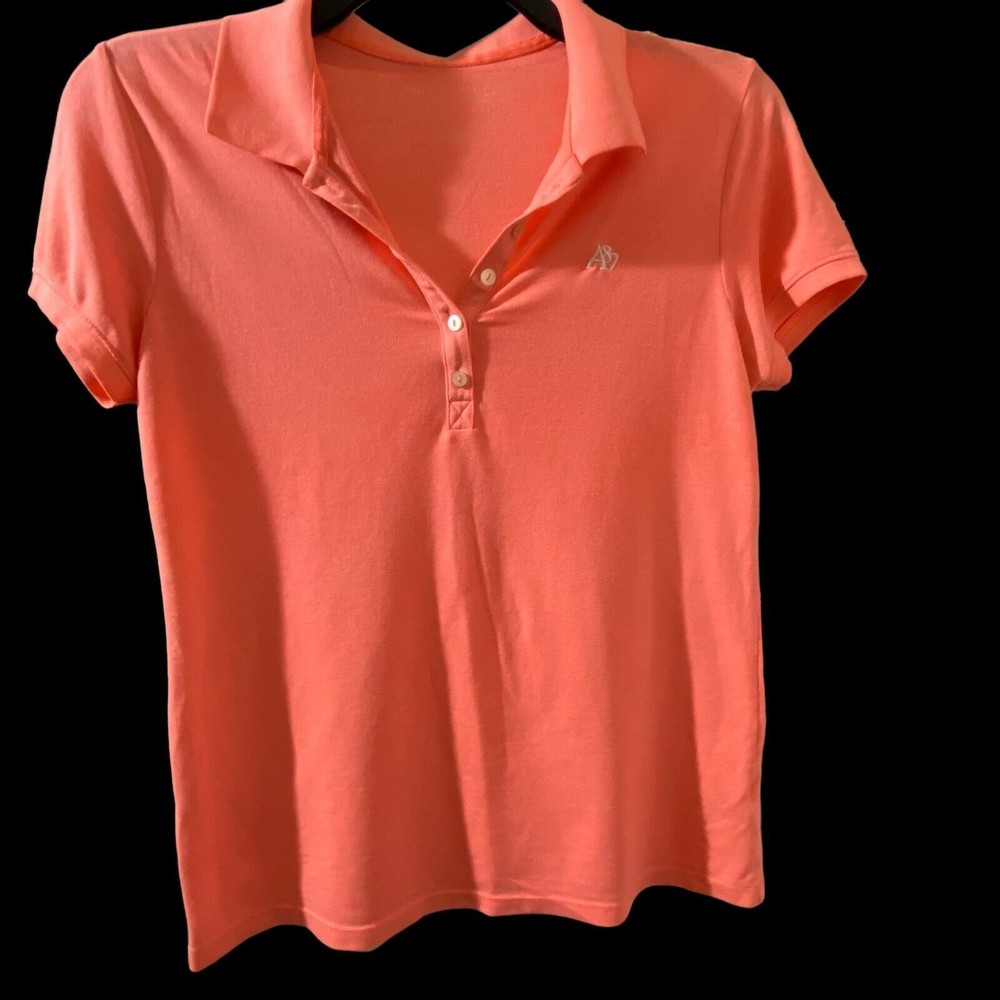 AEROPOSTALE Pique A87 POLO SHIRT Coral/Peach Size L